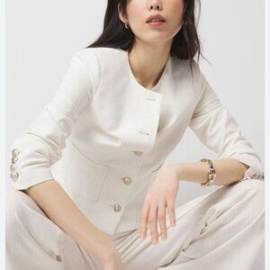 White House Black Market Cream Blazer